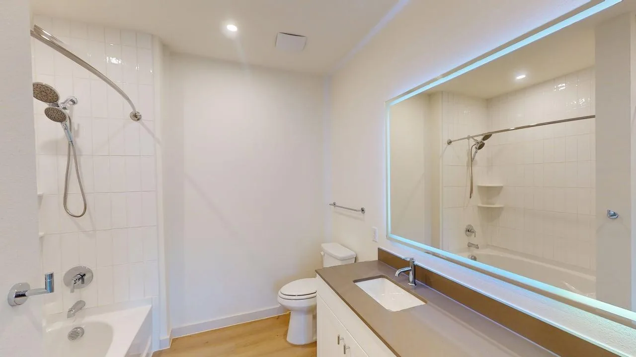Bathroom of the finished C1 three bedroom at The Parker