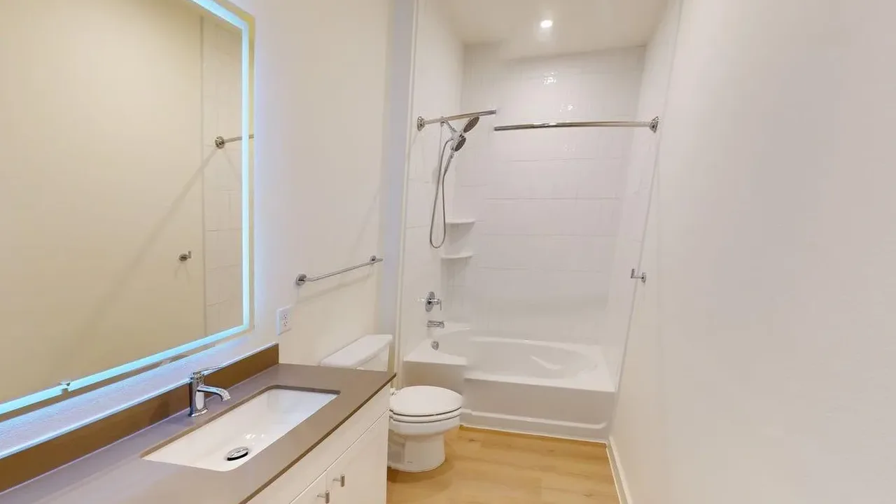 Bathroom of the finished C1 three bedroom at The Parker