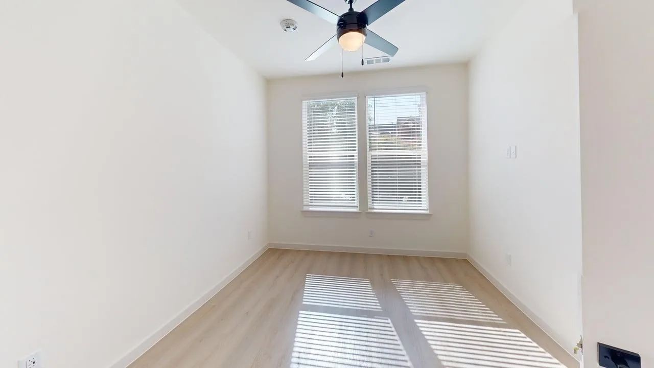 Bedroom of a finished C1 three bedroom at The Parker