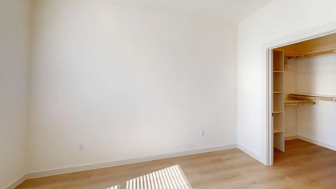 Bedroom of the finished C1 three bedroom at The Parker