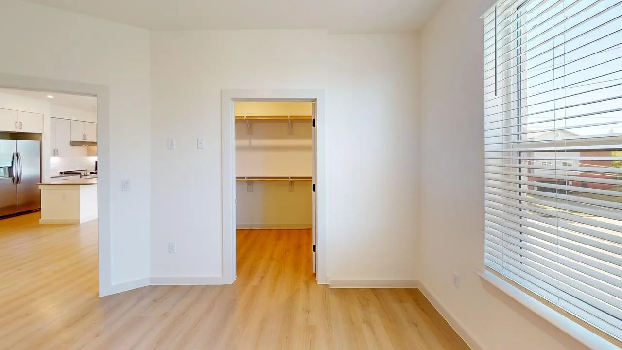 Bedroom of the finished C1 three bedroom at The Parker