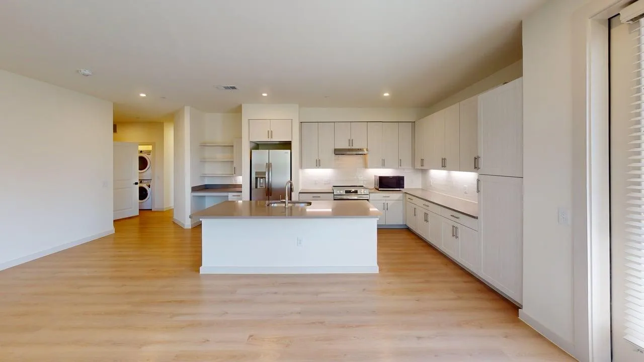 Kitchen of the finished C1 three bedroom at The Parker