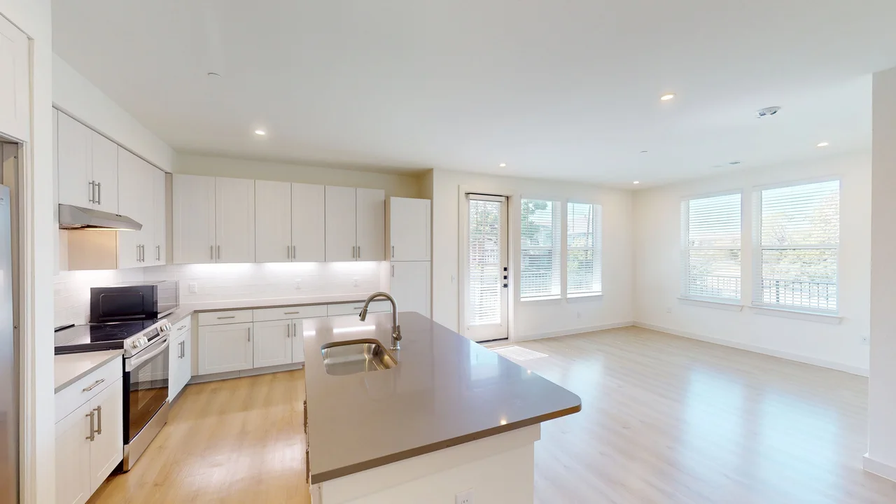 Kitchen of the finished C1 three bedroom at The Parker