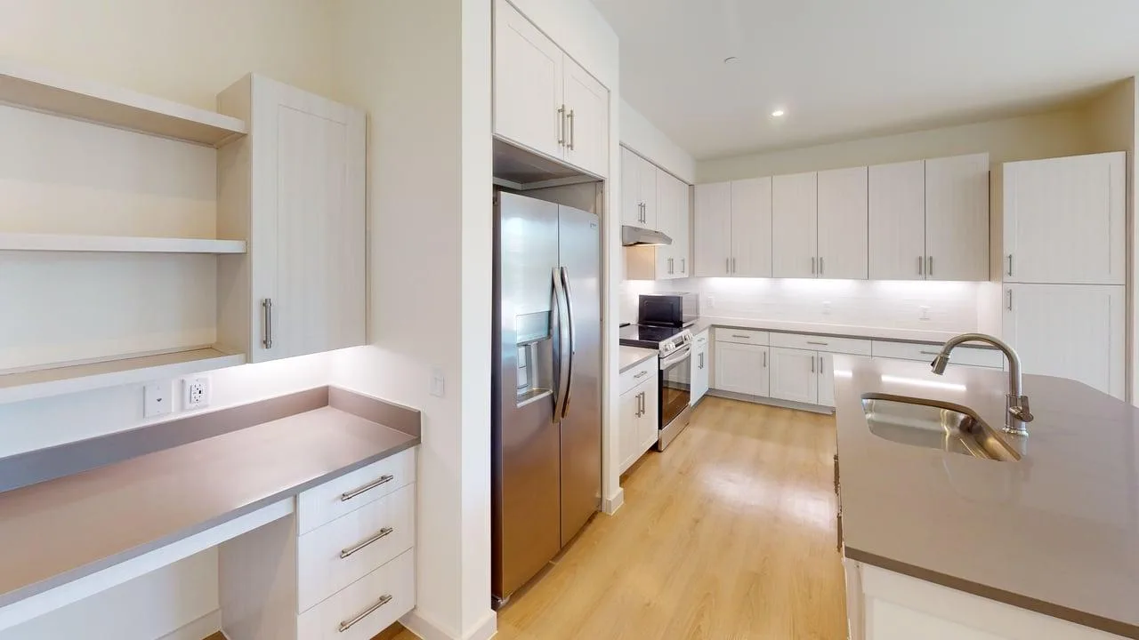 Kitchen of the finished C1 three bedroom at The Parker